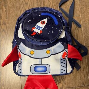 Space Rocket Kids Backpack - Blue and Red